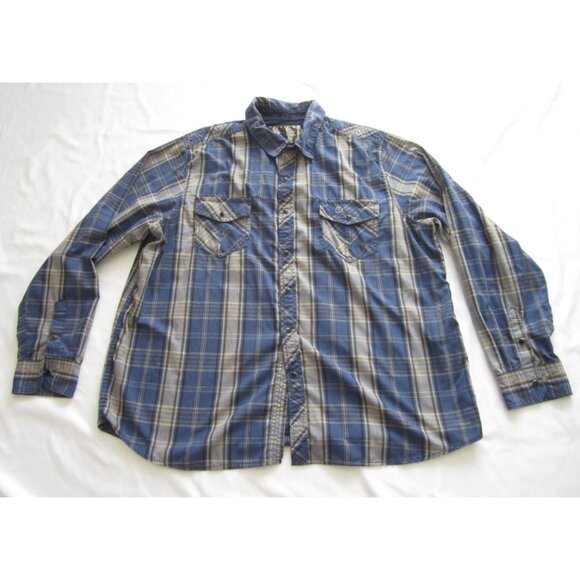 Men's Realtree Plaid Pearl Snap Casual Long Sleeve Shirt Sz XXL (MT509) - Picture 1 of 8